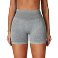 Seamless Stone Washed Yoga Shorts High Waist Hip Lift Shorts - Norellé