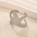 Female Exaggerated Fashionable Stainless Steel Hydraulic Ring - Norellé