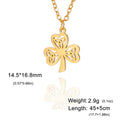 Hollow Personality Celtic Knot Clover Pendant Stainless Steel Necklace - Norellé