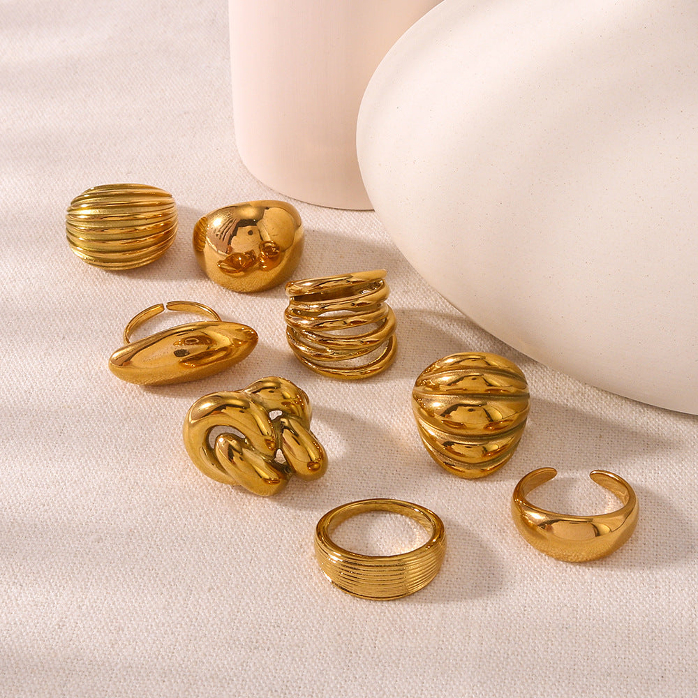 New Retro Style Versatile Geometric Ball Twist Cord For Braiding Ring - Norellé