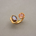 Zhonggu Rhinestone Simple Bracelet Ring Opening Adjustable Large Gem - Norellé