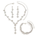 Fashion Crystal Necklace Ear Stud Bracelet Jewelry Accessories - Norellé