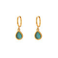 Fashion Minimalistic Water Drops Opal Eardrop Earring - Norellé