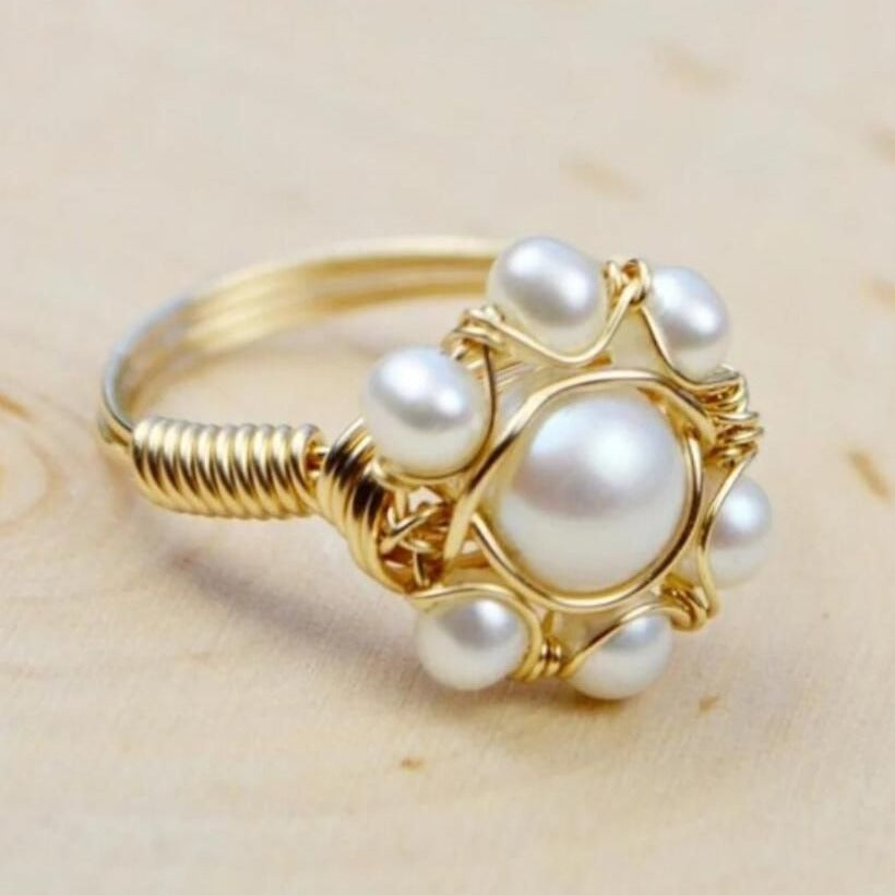Entry Lux Inlaid Pearl Exquisite Ring - Norellé