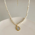 Pearl Clavicle Chain Jewelry Moonstone Pendant Necklace - Norellé
