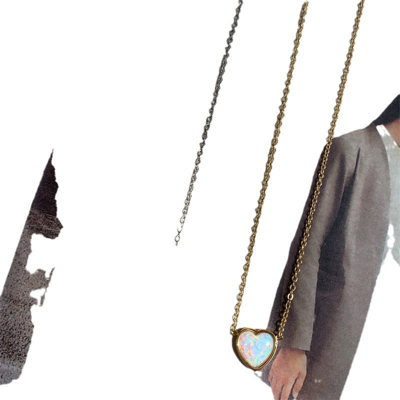 Bath Removal-free Titanium Steel Necklace Love Australian Clavicle Chain - Norellé