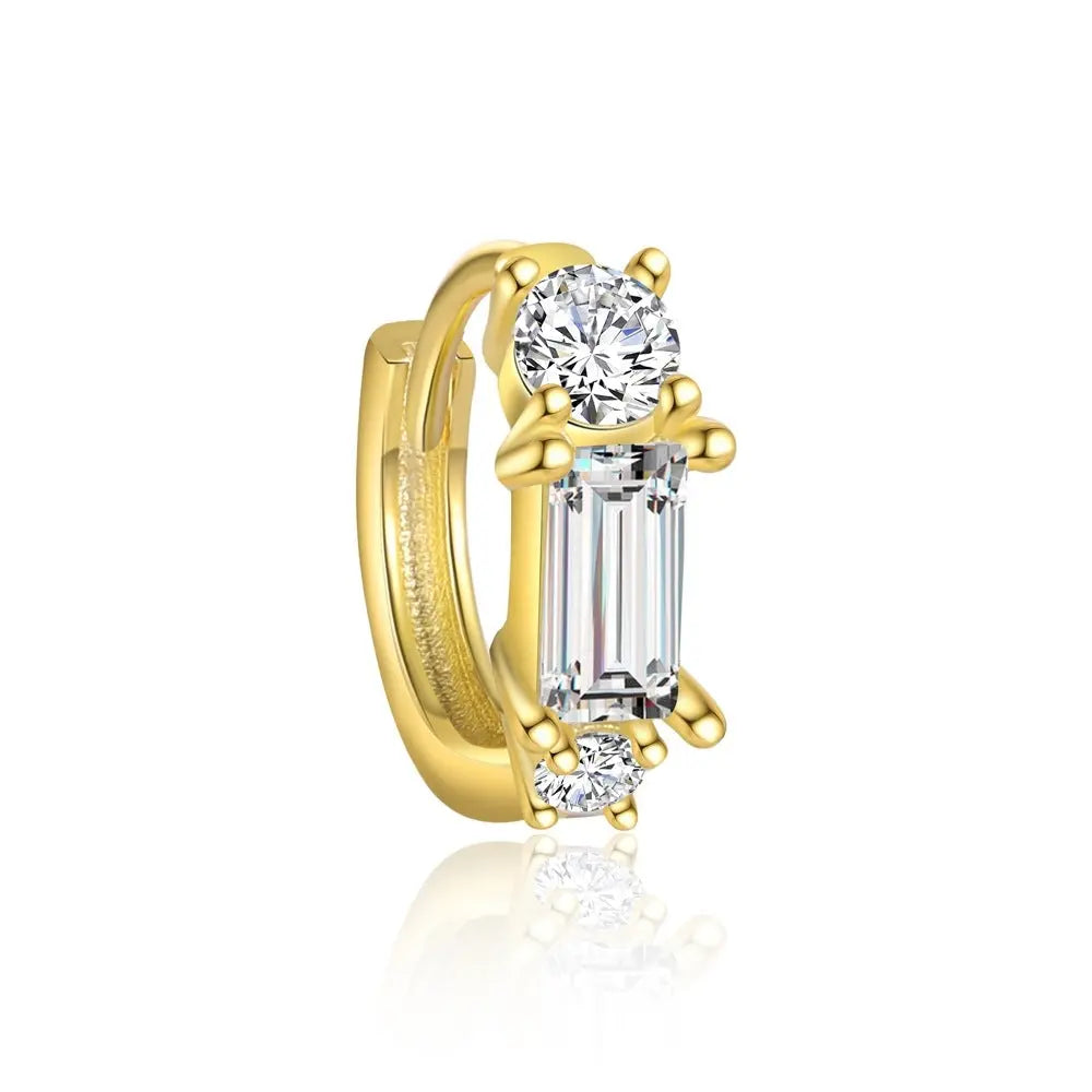 S925 Sterling Silver Light Luxury Inlaid Zircon Trendy Earrings - Norellé