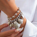 Vintage Ins Style Metal Pattern Love Pendant Necklace - Norellé