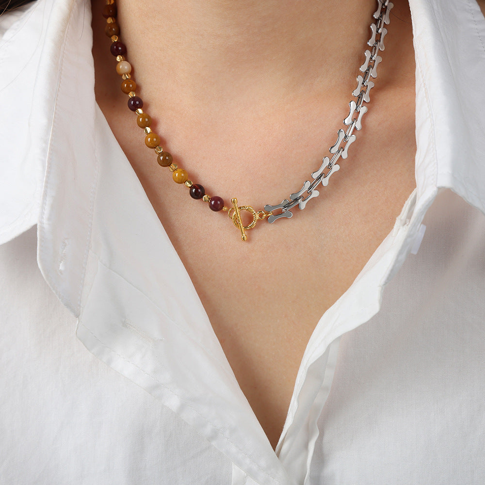 Cool Style Retro Titanium Steel Personalized Beaded Necklace - Norellé