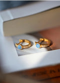 High-grade Opal Earrings Small Ear Ring Opal - Norellé