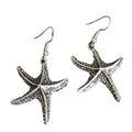 Simple Starfish Shape Drop Earrings Alloy - Norellé