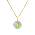 High-grade Oval Cat's Eye Pendant Titanium Steel Necklace - Norellé