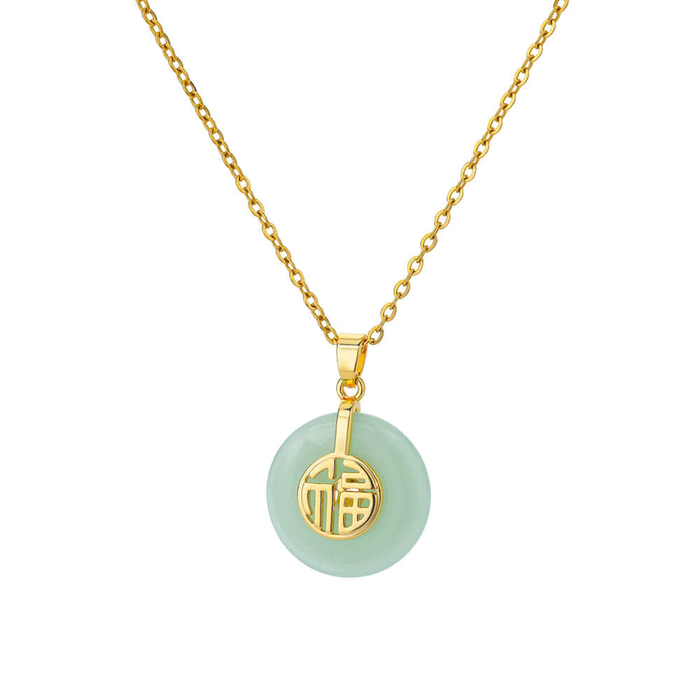 High-grade Oval Cat's Eye Pendant Titanium Steel Necklace - Norellé