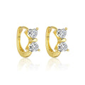 S925 Sterling Silver Light Luxury Inlaid Zircon Trendy Earrings - Norellé