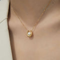 U-shaped Pearl French Titanium Steel Simple High Sense - Norellé