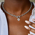 Letter Necklace Stainless Steel Heart Pendant - Norellé