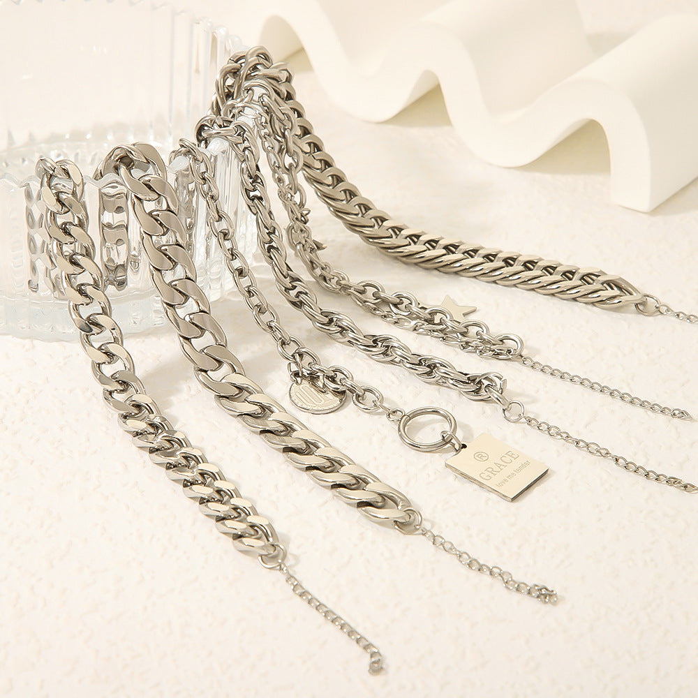 Fashion Unisex Style Retro Double-layer Five-pointed Star Chain - Norellé