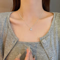 Light Luxury Drop-shaped Zircon Necklace Women's High-grade Super Flash Clavicle Chain - Norellé
