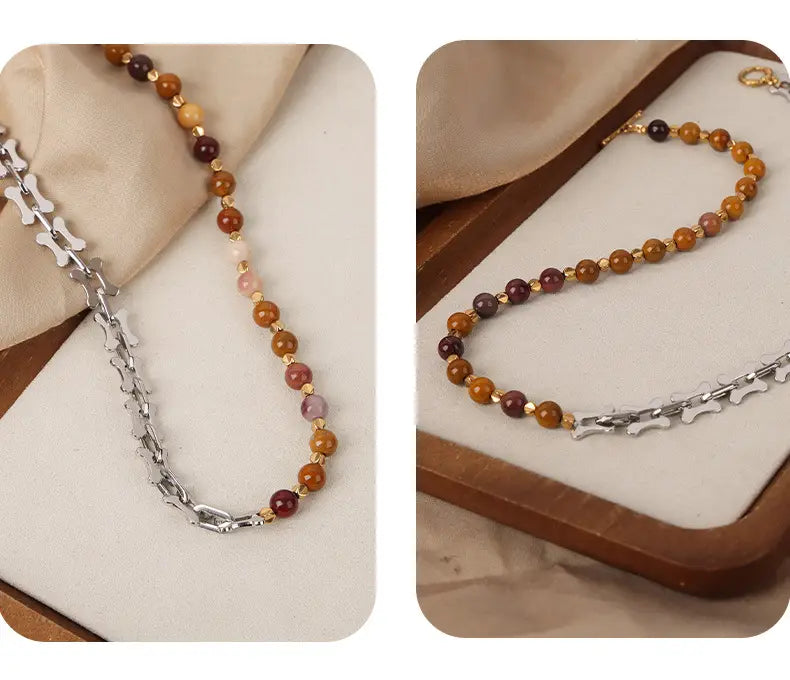 Titanium Steel Personalized Beaded Necklace