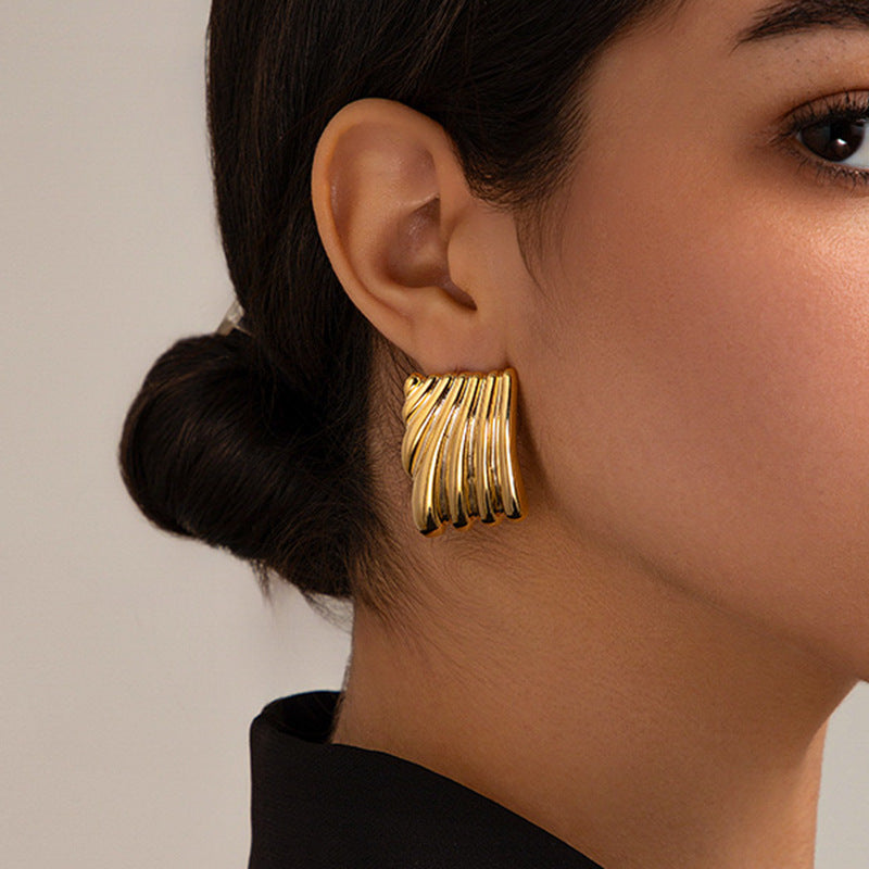 Women's European And American Geometric Pattern Earrings - Norellé
