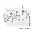 Fashion Simple Titanium Steel Earrings Creative Cross Love Butterfly - Norellé
