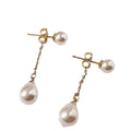 Gentle Temperament 925 Silver Needle Pearl Earrings - Norellé