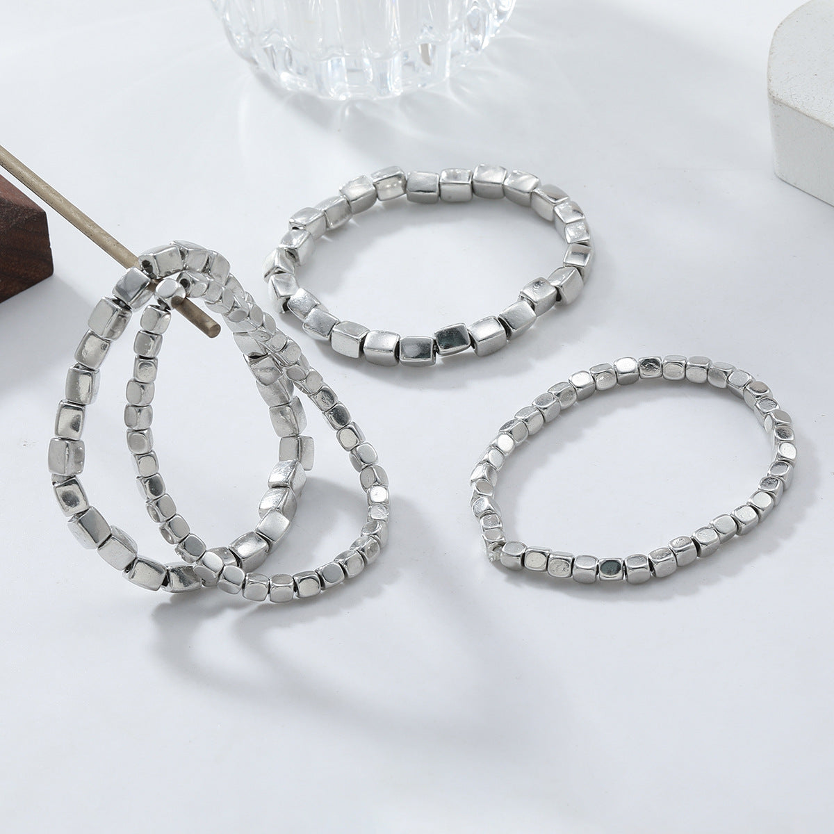Fashion Simple Zinc Alloy Square Bracelet Suit - Norellé