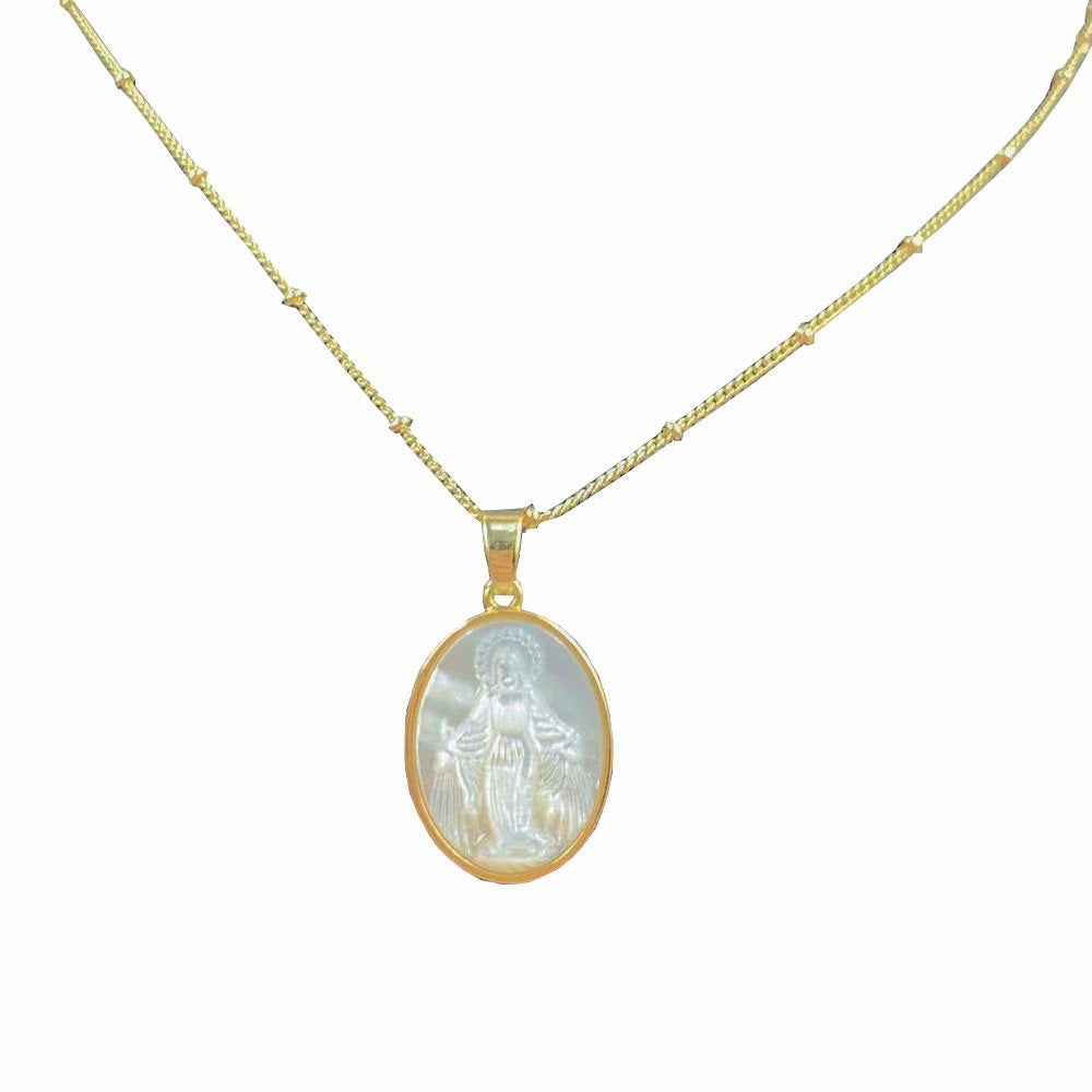 Shell Virgin Guadalupe Necklace Female European And American - Norellé