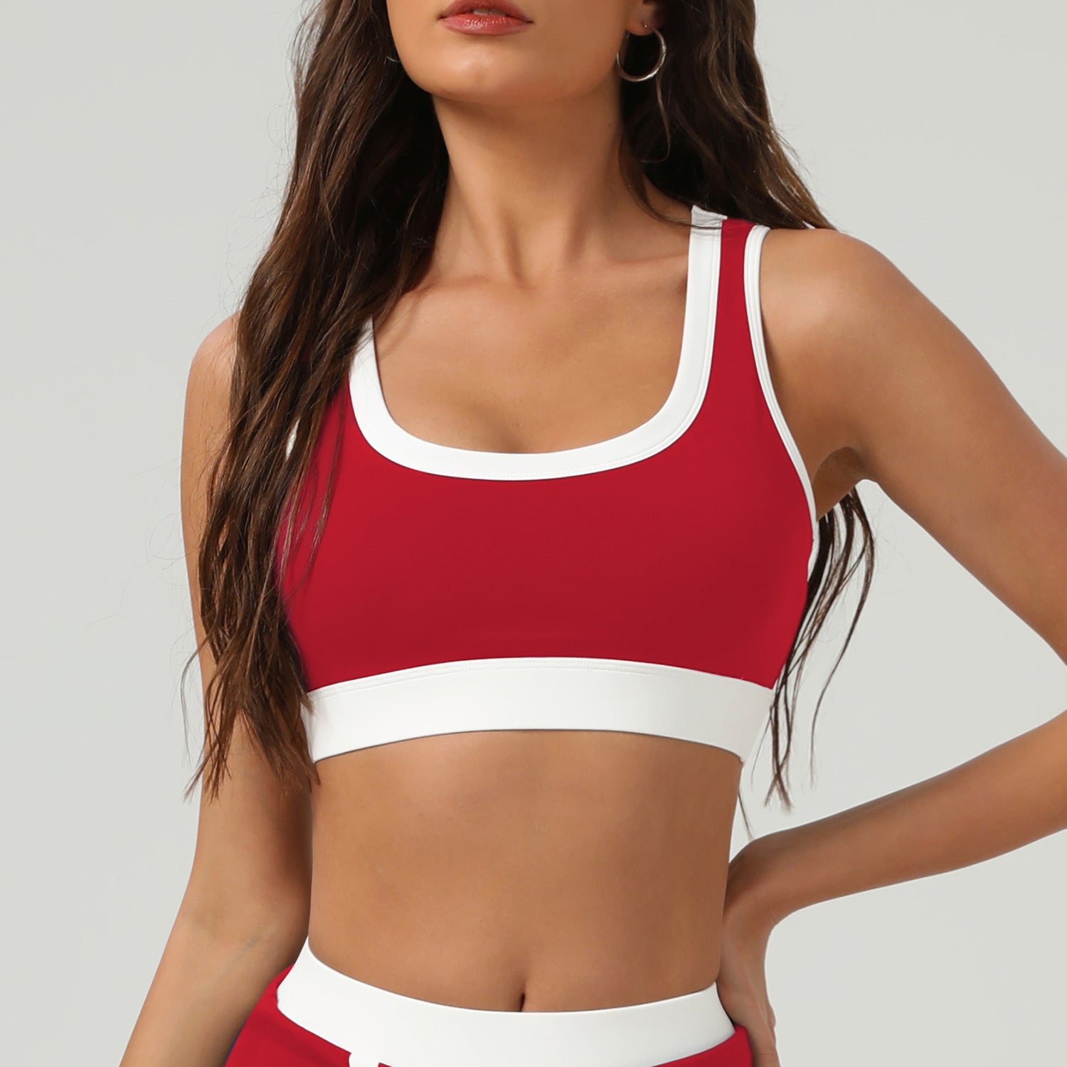 Color Matching Nude Feel Sports Underwear Quick-drying Shockproof Yoga Vest - Norellé