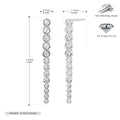 Fashion S925 Sterling Silver Zircon Stick Earrings - Norellé