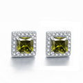 Inlaid Colored Gems Earrings S925 Sterling Silver Earrings - Norellé