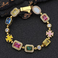 Hip Hop Color Gemstone Jewelry Bracelet Female Accessories - Norellé