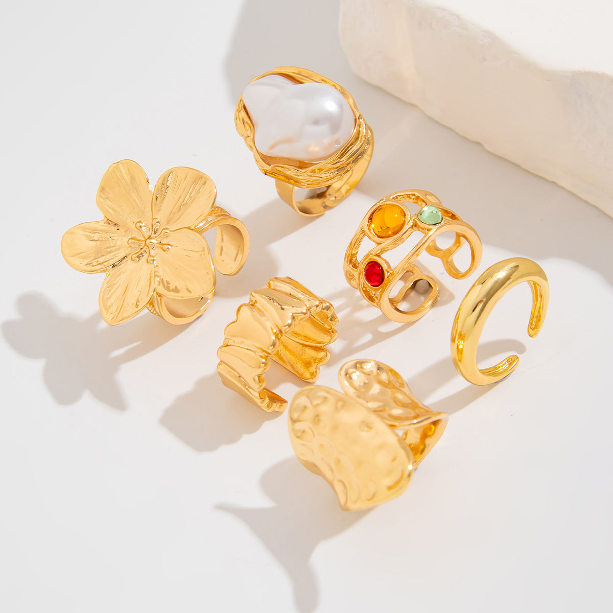 French Style Baroque Pearl Ring - Norellé