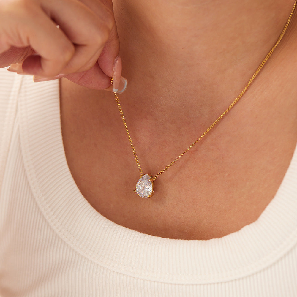 Stainless Steel Necklace 18K Gold Plating Drop-shaped - Norellé