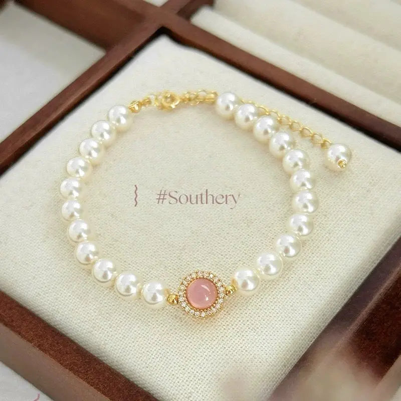 Light Luxury Minority Exquisite French High Sense Beaded Bracelet - Norellé
