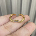 Gold-plated Exquisite Diamond Wave Open Ring For Women - Norellé