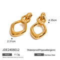 Stainless Steel Hollow Stud Earrings Advanced Geometry - Norellé
