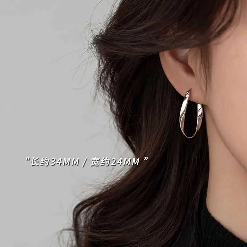 Niche 925 Silver Needle Mobius Earrings - Norellé