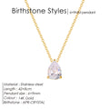 Stainless Steel Stylish Water Drop Zircon Necklace - Norellé
