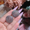Hollow Ball Bracelet Suit Metallic White Gold Plated Eye-catching Ring - Norellé