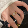 Women's French Aquamarine Colored Gems Zircon Ring - Norellé
