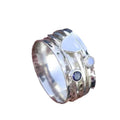 Soul Heart-dependent Diamond-embedded Rotatable Love Heart-shaped Ring - Norellé