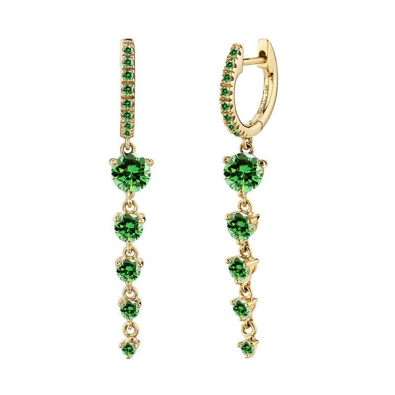 Geometric Personalized Long Earrings Women - Norellé