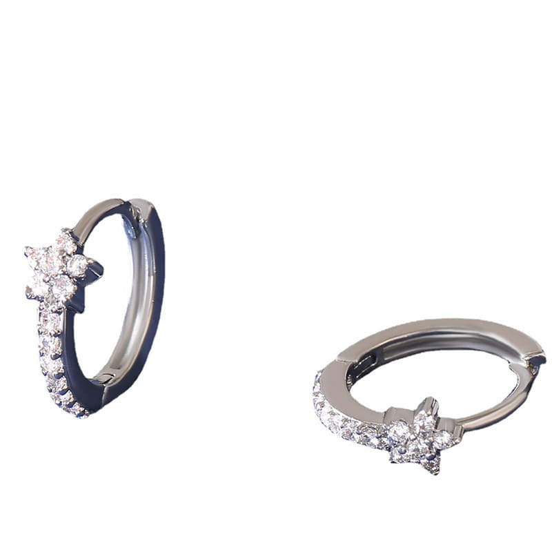 Women’s Copper Micro Inlay Diamond Creative Earrings