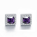 Inlaid Colored Gems Earrings S925 Sterling Silver Earrings - Norellé