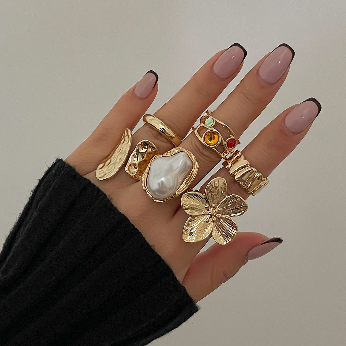French Style Baroque Pearl Ring - Norellé