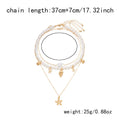Summer Retro Vacation Style Beach Shell Artificial Pearl Conch Multi-layer Women's Necklace - Norellé