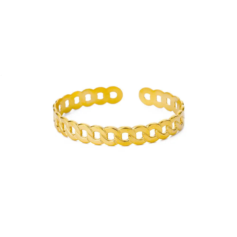 Simple Pleated Pattern Opening Bracelet Women - Norellé