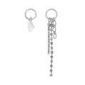 Simple Retro Asymmetric Tassel Shiny Diamond Ear Studs - Norellé