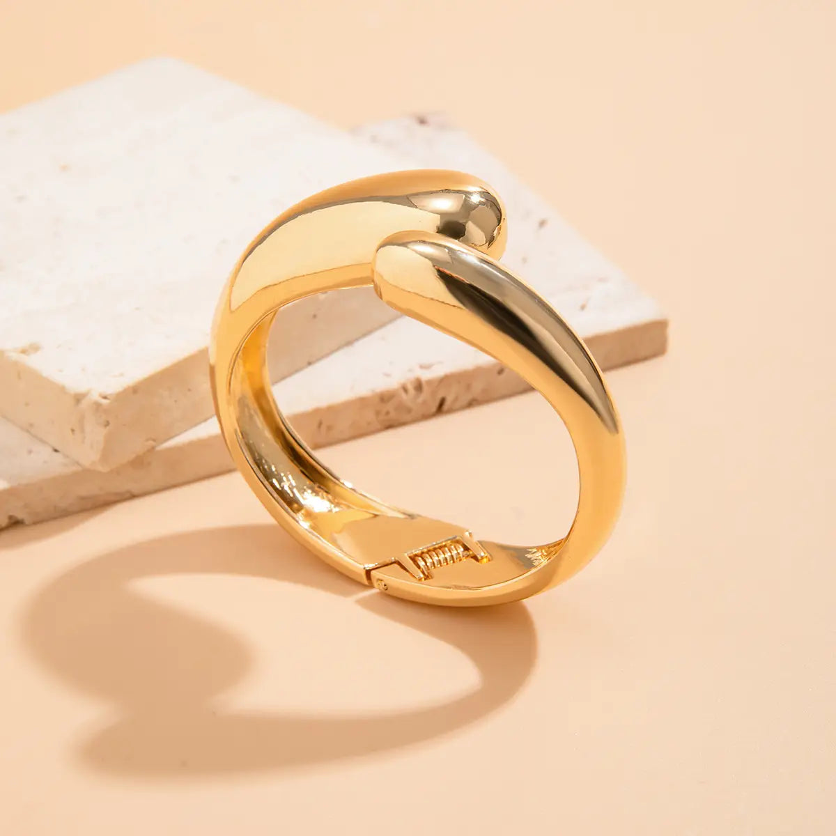 Exaggerated Glossy Square Notched Irregular Bracelet